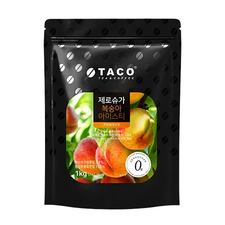 타코 복숭아아이스티파우더(제로슈가 1Kg/EA)
