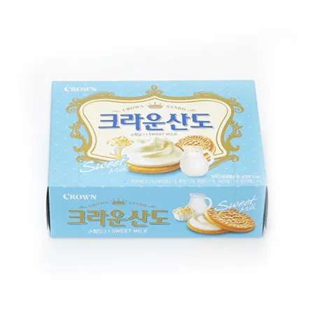크라운제과 크라운산도(크림맛_8봉 161g/EA)