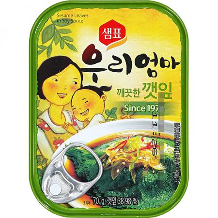 샘표식품 깻잎조림(캔_깨끗한맛 70g/EA)  업소용 반찬