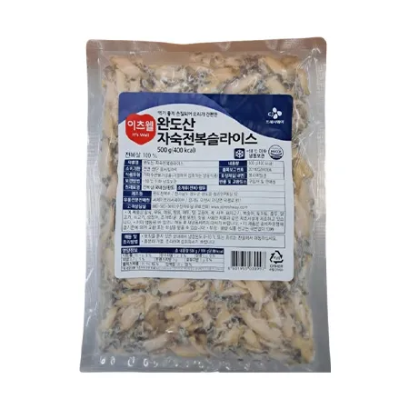이츠웰 완도산자숙전복슬라이스(500g/EA)