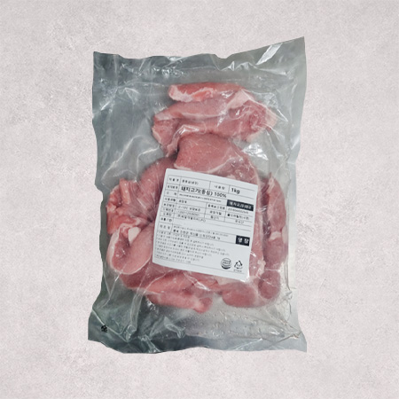 ♥정육특가♥돈등심( 0.8cm두께_슬라이스+연육작업 돈까스용 1Kg/EA)