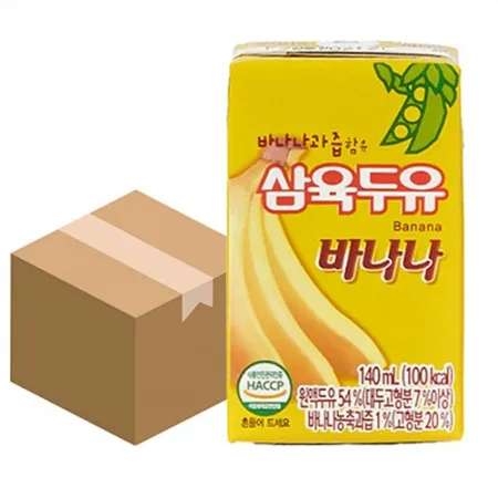 삼육 바나나맛두유(140ml 140g/EA)x24 [원산지: 상세설명참조]