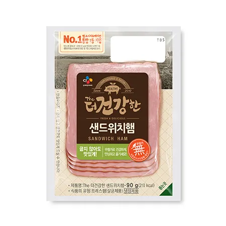 ★제당 초특가★ 더건강한 샌드위치햄(NEW_슬라이스_8장 90g/EA) 슬라이스햄