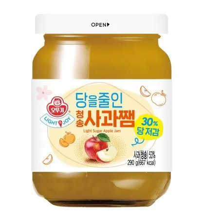 오뚜기_LIGHT&JOY 당을줄인청송사과쨈(병 290g/EA)