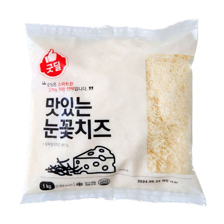 굿딜 눈꽃치즈(모짜렐라99% 1Kg/EA) 엔젤 헤어