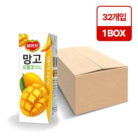델몬트 망고주스(팩 190ml*32EA/BOX) 이미지