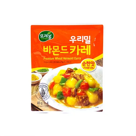 뜨레봄 우리밀바몬드카레(순한맛_무농약 85g/EA) 커리