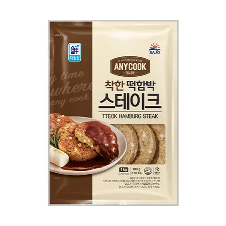 애니쿡 착한떡함박스테이크(100g*10개입 1Kg/EA)