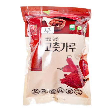 해아란 햇빛담은고춧가루(고운,중식/장용 1Kg/EA) 국내산 고추가루