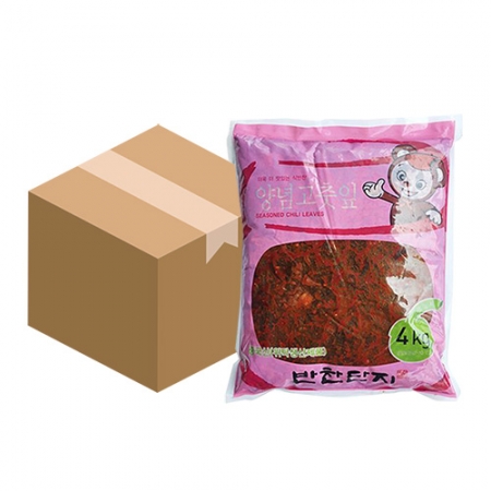 반찬단지 고추잎무침(4Kg/EA) X 4개입  업소용 반찬