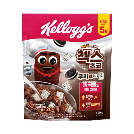 켈로그 오곡초코첵스쿠키앤크림(420g/EA)