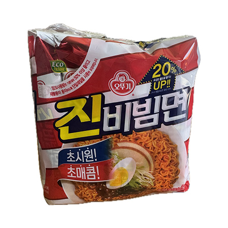 오뚜기 진비빔면(멀티팩_156g*4입 624g/EA)