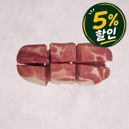 [10%쿠폰] 제육용 돈목전지 (2mm슬라이스. 6~9등분, 미국산, 냉동 1kg/EA) 이미지