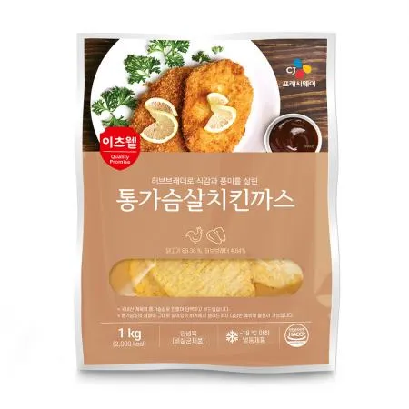 이츠웰 허브치킨통가슴살까스(1Kg/EA)