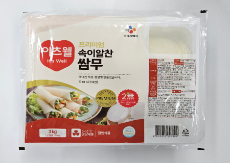 이츠웰 쌈무(프리미엄_2무첨가_새콤달콤_국산무60% 3Kg/EA)