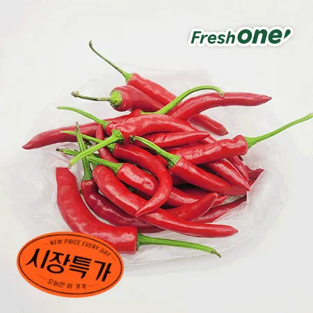 [10%쿠폰] 프레시원 홍고추(상, 200g/EA) 이미지