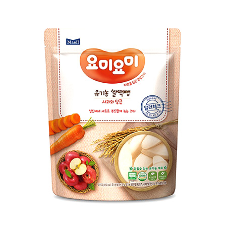 요미요미 쌀떡뻥(과자_사과와당근_유기농 30g/EA)