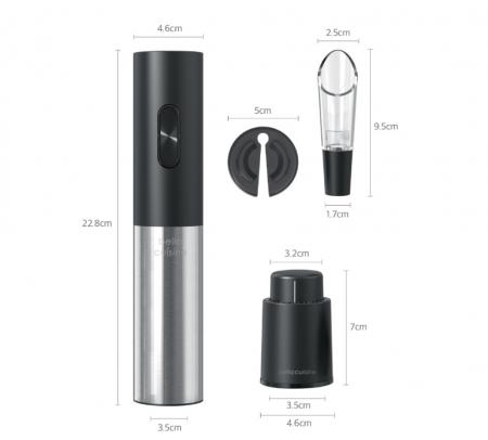 벨라쿠진 와인오프너(전동형_세트_호일커터+푸어러+스토퍼 EA)