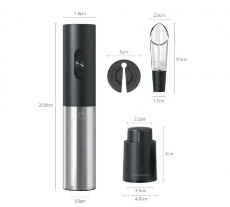 벨라쿠진 와인오프너(전동형_세트_호일커터+푸어러+스토퍼 EA)