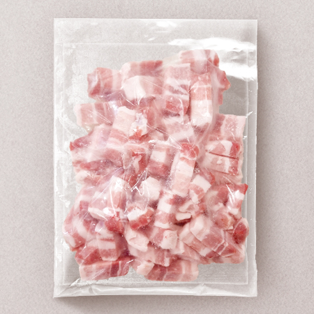 ♥정육특가♥ AURORA 큐브 삼겹(냉동 1.5cm 다이서 절단 1kg/EA) 찌개볶음용