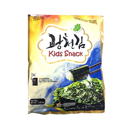 광천김 줄줄이김(4매_1g*80봉 80g/EA)/국내산