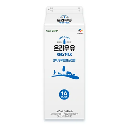 온리 흰우유 900ml*8입/BOX 업소용 신선 우유 온리우유 이미지
