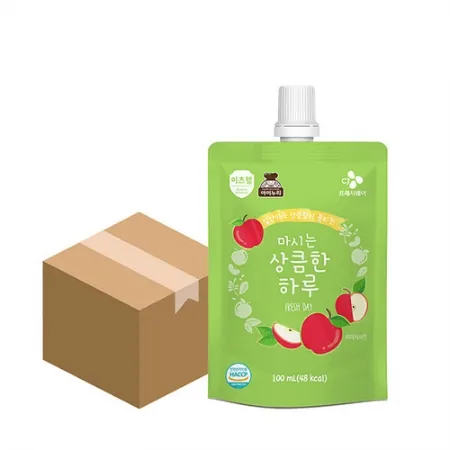 이츠웰아이누리 마시는상큼한하루(유기사과 100ml*40EA/BOX) [원산지: 상세설명참조]