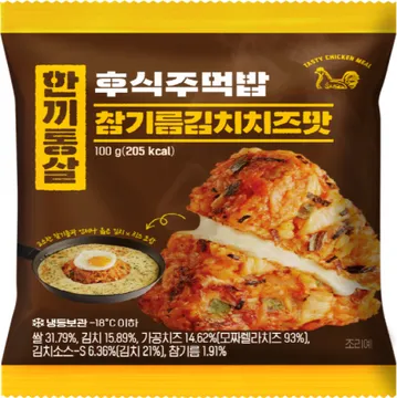 한끼통살 후식주먹밥(참기름김치치즈맛 100g/EA)