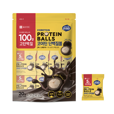 종근당건강 코어틴단백질볼(초코볼_20g*20봉 400g/EA)