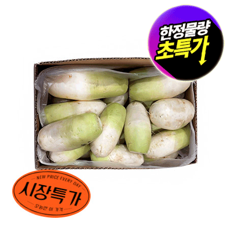 ★매일시장특가★ 무우(18수내외 20Kg/BOX) ☆중국산☆ 무