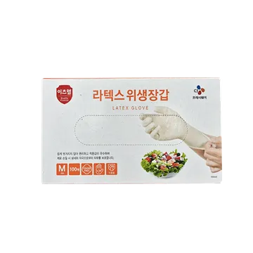 이츠웰 라텍스위생장갑(NEW_아이보리색_중_100입 EA)