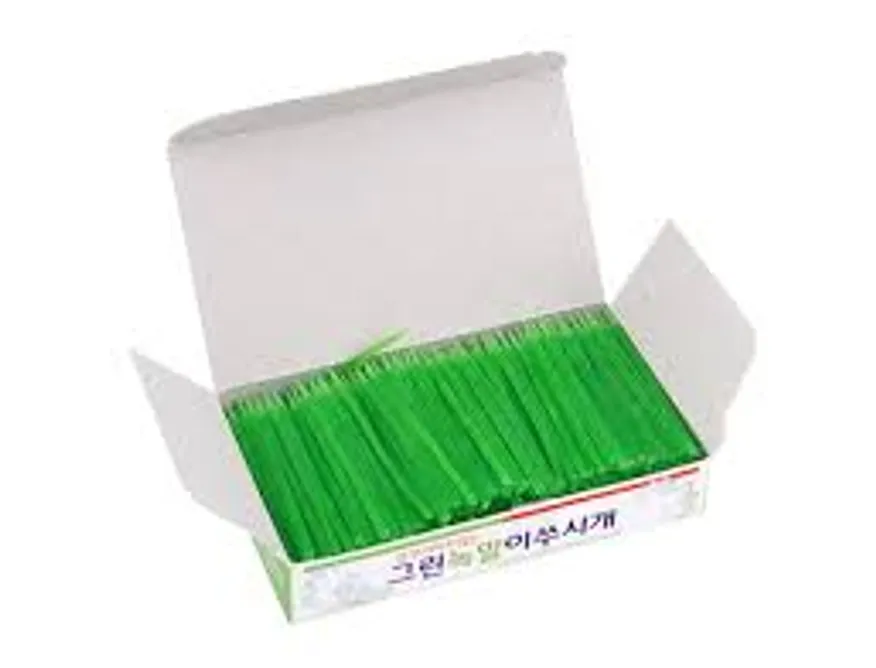 이쑤시개(녹말_녹색_65mm 120EA) 이미지