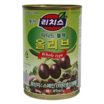 리치스 올리브(실온 블랙피티드_홀 385g )