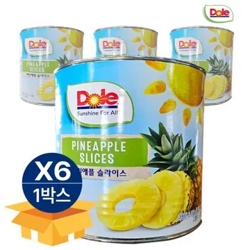 Dole 파인애플 슬라이스 3kg [6개입]