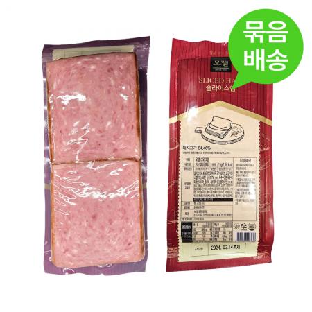 [단품] 오뗄 스모크햄 슬라이스 1kg 냉장 베이커리 훈제햄