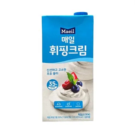 [단품] 매일유업 휘핑크림 유지방 35% 1L