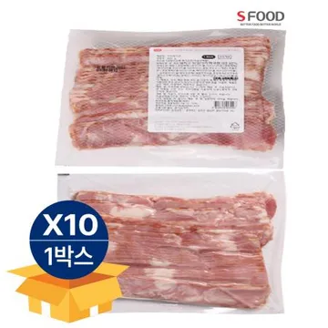 에쓰푸드 전지베이컨 2.3mm 500g 냉동 돼지고기 토핑