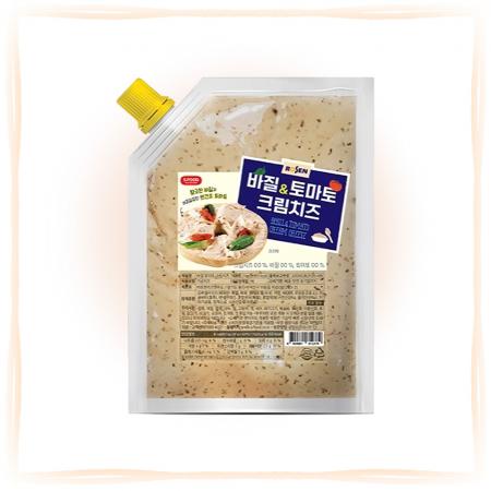 로젠치즈 바질토마토 크림치즈 1kg 냉장 베이글용 베이커리