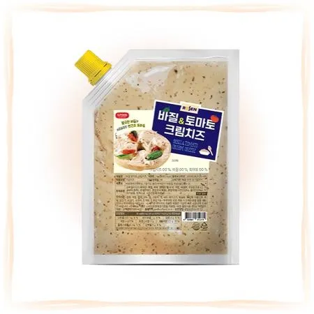 로젠치즈 바질토마토 크림치즈 1kg 냉장 베이글용 베이커리