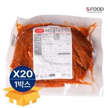 [20개 무료배송] 에쓰푸드 바베큐풀드포크 500g 냉동