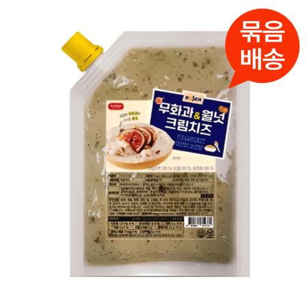 로젠치즈 무화과월넛 크림치즈 1kg 냉장 베이글용 베이커리