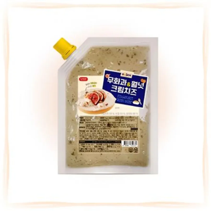 로젠치즈 무화과월넛 크림치즈 1kg 냉장 베이글용 베이커리 이미지