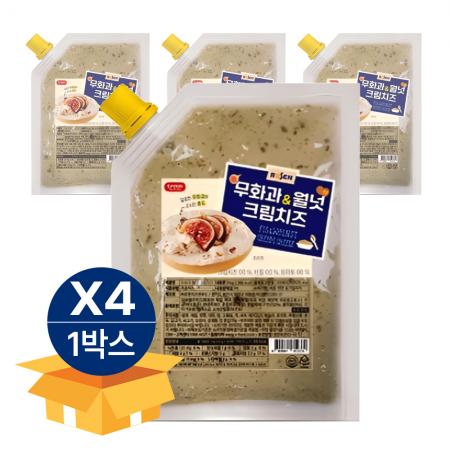 [4팩 무료배송] 로젠치즈 무화과 월넛 크림치즈 1kg 냉장