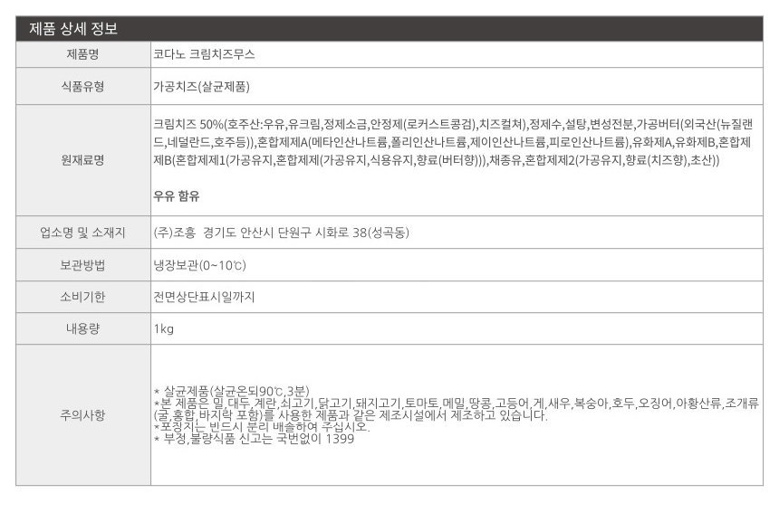 상품정보제공고시