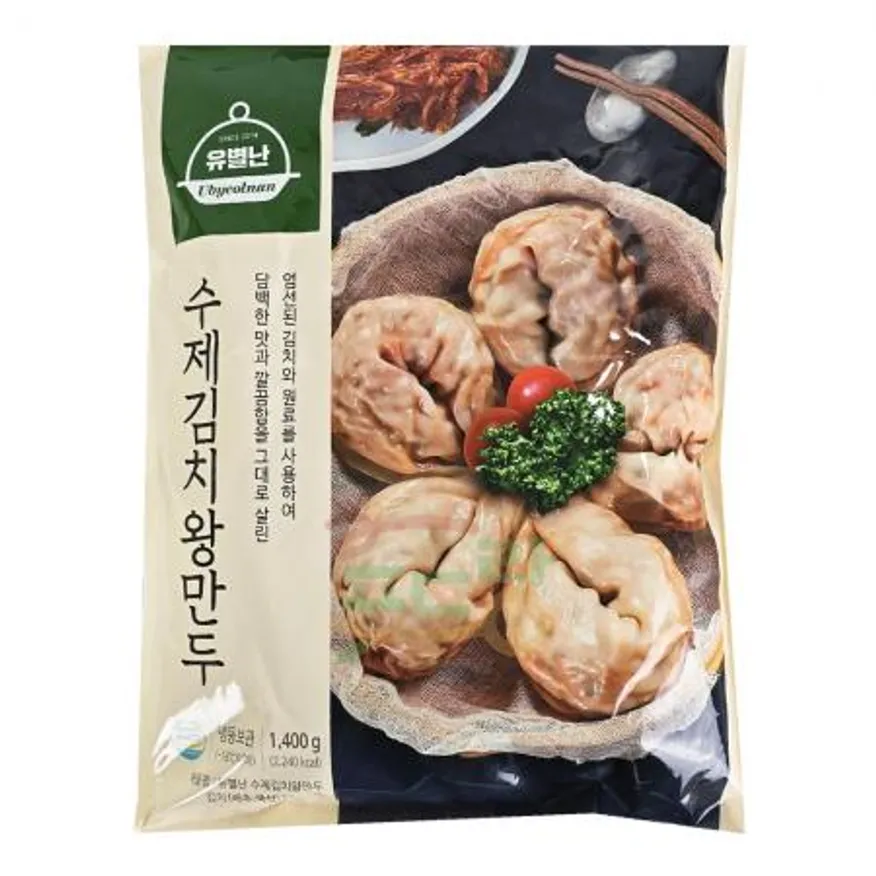 유별난수제김치왕만두1.4kg 이미지