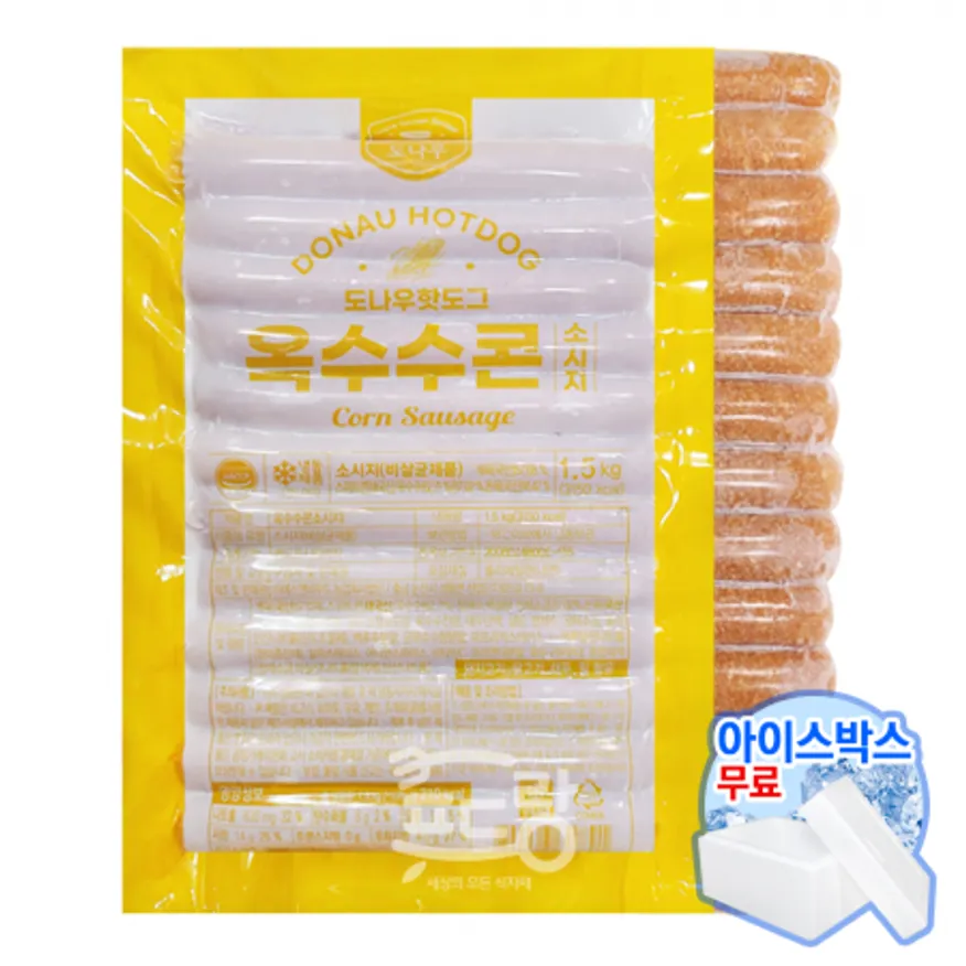 도나우 핫도그 옥수수콘(60g*25) 1.5kg 이미지