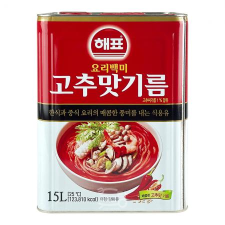 고추맛기름[해표,캔]15L