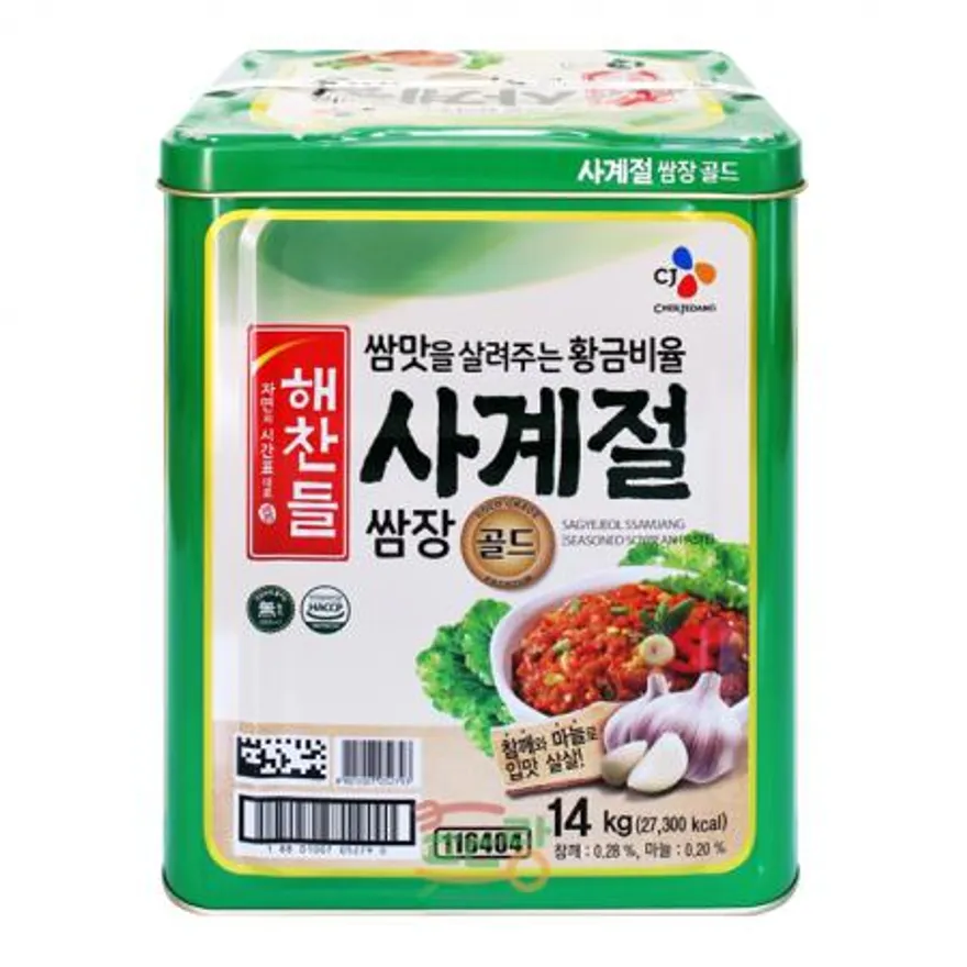 해찬들 사계절쌈장 골드 14kg 이미지