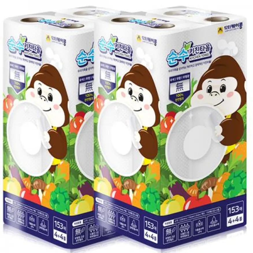 닥터케이콩 키친타올 153매 16롤, 키친타월 이미지
