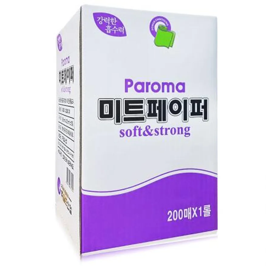 파로마 미트페이퍼 (흰색) 200매, 해동지 롤키친타올 미트타올 흡수지 기름기제거 이미지